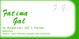 fatima gal business card